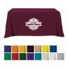 Flat Poly/Cotton 3-sided Table Cover - fits 6' standard table Red | No Imprint | not available | not available
