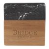 Black Marble and Wood Coaster Set Standard | Black | No Imprint | not available | not available