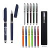 AVENDALE VELVET TOUCH STYLUS GEL PEN Silver with Black | No Imprint | not available | not available