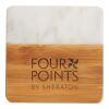 Marble and Bamboo Coaster Set Standard | Natural-White | No Imprint | not available | not available