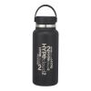 Hydro Flask® Wide Mouth With Flex Cap 32oz Standard | Black | Laser Engraving | Centered on tumbler opposite Hydro Flask, - Center of art 5.75" up from bottom | 2.30 Inches × 1.25 Inches