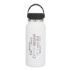 Hydro Flask® Wide Mouth With Flex Cap 32oz Standard | White | Laser Engraving | Centered on tumbler opposite Hydro Flask, - Center of art 3.68" up from bottom | 2.30 Inches × 4.75 Inches