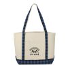 Buffalo Plaid 18oz Cotton Boat Tote Black-Black | No Imprint | not available | not available