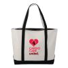 Baltic 24oz Cotton Canvas Tall Zippered Boat Tote Black