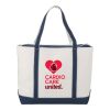 Baltic 24oz Cotton Canvas Tall Zippered Boat Tote Navy | No Imprint | not available | not available