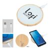 10W Glass & Bamboo Wireless Charger Beige | No Imprint | not available