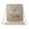 Split Recycled Cotton Drawstring Bag Natural-Gray | No Imprint | not available | not available