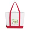 Pocket Shopper Tote Bag White Red | No Imprint | not available | not available
