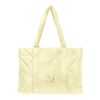 Luxe Quilted Puffer Tote Bag Beige
