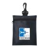Non-Woven Zippered Pouch Black | No Imprint | not available | not available