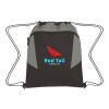 Tahoe Heathered Drawstring Backpack Black with Red | No Imprint | not available | not available