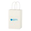 Kraft Paper White Shopping Bag - 5-1/4" x 8-1/4" White | No Imprint