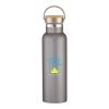 21 Oz. Liberty Stainless Steel Bottle With Wood Lid Graphite