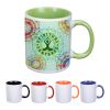 11 Oz. Dye Blast Full Color Mug White Aqua | No Imprint | not available | not available