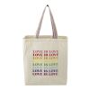 Rainbow Recycled 8oz Cotton Grocery Tote Standard | Natural | No Imprint | not available | not available