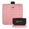 Gingham Roll-Up Picnic Blanket Red with White