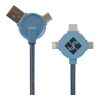 5 Ft. 3-In-1 Lithium CC - Charging Cable Translucent Blue | No Imprint | not available | not available