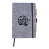 The Goods 8" x 5.5" Recycled Felt Bound Notebook Charcoal | No Imprint | not available | not available