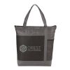 Chrome Non-Woven Zipper Convention Tote Black | No Imprint | not available | not available