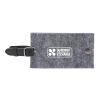 Recycled Felt Luggage Tag Charcoal | No Imprint | not available | not available
