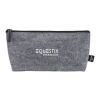 Recycled Felt Zippered Pouch Charcoal | No Imprint | not available | not available