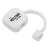 Silicone Straw Topper White | 1-color Screen Print | Hole Bottom, Strap Right - Centered On Front | 0.63 Inches × 0.63 Inches