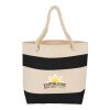 Rope Handle 16oz Cotton Canvas Tote Standard | Black | No Imprint | not available | not available