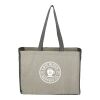 Recycled Cotton Contrast Side Shopper Tote Standard | Natural-Black | No Imprint | not available | not available