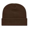Cap America Knit Cap with Cuff Chocolate | Embroidery | - Right Side Panel | 2.25 Inches × 2.00 Inches