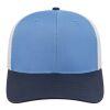 Cap America Premium Trucker Mesh Back Cap Faded Blue-Navy-White