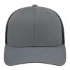 Cap America Premium Trucker Mesh Back Cap Gray-Black | Embroidery | - Across Left Side Seam | 4.00 Inches × 1.50 Inches