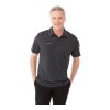 Men's ACADIA Short Sleeve Polo Standard | Heather Dark Charcoal | XL | 1-color Apparel Digital Transfer | IMPACT, CHEST, Horizontal, - Centered on Front across chest below placket | 10.00 Inches × 8.00 Inches