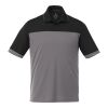 Men's MACK Short Sleeve Polo Black-Steel Grey | 5XL
