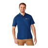 Men's AMOS Eco SS Polo Standard | Metro Blue | 3XL | No Imprint | not available | not available