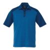 Men's SAGANO Short Sleeve Polo Standard | Olympic Blue Heather-Blue | 3XL | 1-color Apparel Digital Transfer | CHEST, Horizontal, - across Left Chest at angle from bottom of placket towards shoulder | 8.00 Inches × 2.00 Inches