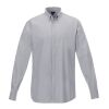Men's IRVINE Oxford LS Shirt Tall Standard | Silver Heather | 4XL | 1-color Apparel Digital Transfer | BACK YOKE, Horizontal, - Centered on Yoke | 4.00 Inches × 2.00 Inches