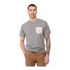 Men's MONROE Short Sleeve Pocket Tee Gray-White | S