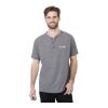 Men's SOMOTO Eco Short Sleeve Henley Standard | Heather Charcoal | M | No Imprint | not available | not available