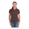 Women's MORENO TEXT MICRO SS POLO Standard | Mocha | XL | No Imprint | not available | not available