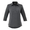 Women's TIPTON Three Qtr Slv Polo Standard | Heather Dark Charcoal | S | No Imprint | not available | not available