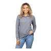 PALO Long Sleeve 100% Cotton Pique Polo - Women's Standard | Steel Grey | XS | No Imprint | not available | not available