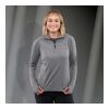 Women's TAZA Knit Quarter Zip Heather Dark Charcoal | XL