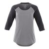 Women's DAKOTA Three Quarter Tee Heather Dark Charcoal-Medium Heather Grey | 3XL