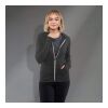Women's Garner Knit Full Zip Hoody Standard | Heather Dark Charcoal | XS | No Imprint | not available | not available