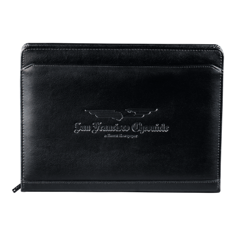 Manchester Zippered Padfolio Standard | Black | No Imprint | not available | not available