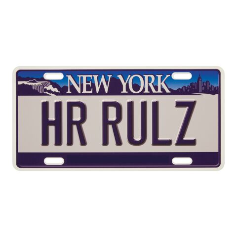Custom License Plate 0.075 White | No Imprint | not available | not available