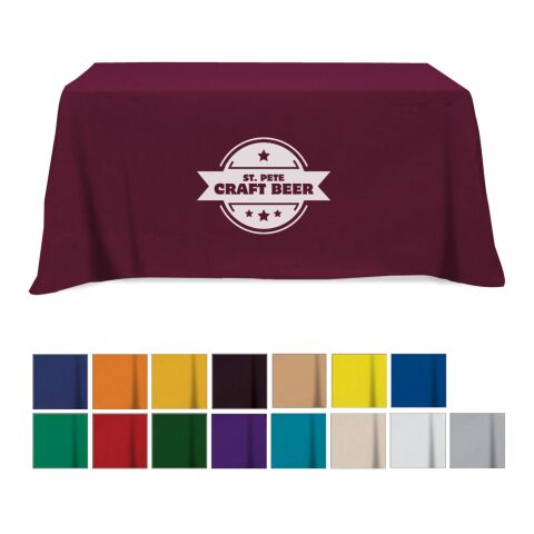 Flat Poly/Cotton 3-sided Table Cover - fits 6&#039; standard table