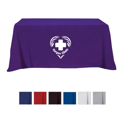 Flat Poly/Cotton 4-sided Table Cover - fits 6&#039; standard table not available | No Imprint | not available | not available