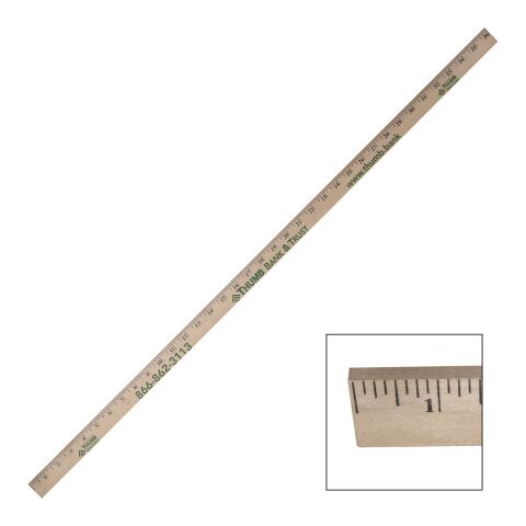 1/4&quot; Thick Natural Yardstick Wood | Flexography | Side 2 | 35.00 Inches × 0.50 Inches