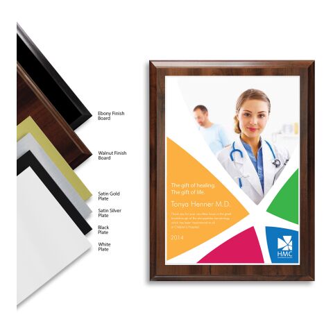 9&quot; x 12&quot; Full Color Plaque Ebony | No Imprint | not available | not available